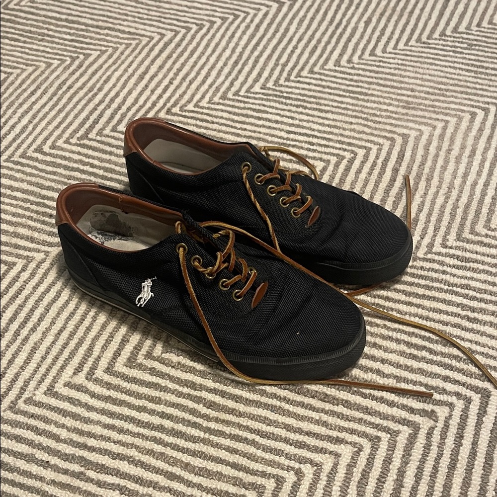 Polo by Ralph Lauren Black and Brown Men's Sneakers